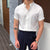 Italian Summer Men Short Sleeve Striped Shirt