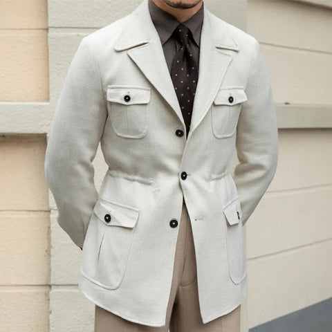 Luxury Coat Fashion Lapel Top Male Trench Coat Jacket