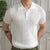 Summer Style Staple: Men's Jacquard Pattern Lapel Neck Polo