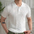 Summer Style Staple: Men's Jacquard Pattern Lapel Neck Polo