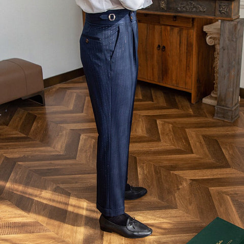 British Fashion Stripe Trousers Pant