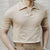 Summer Stripe Color Matching Knitted Polo Shirt