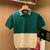 Contrast Color Stitching Polo Shirt