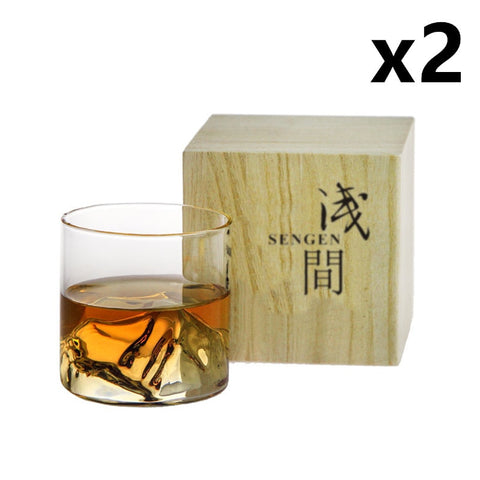 3D Mountain Whiskey Glass