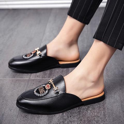 Black Half Shoes For Men
