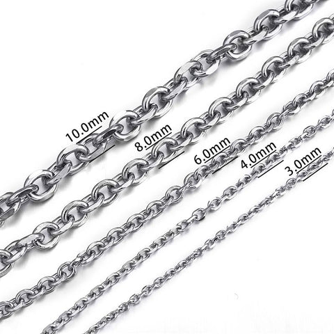 316L Stainless Steel O-shaped Chain Bracelets