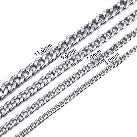 3-11 mm Men Chain Stainless Steel Bracelet