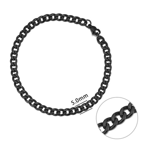 3-11 mm Men Chain Stainless Steel Bracelet