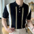 Short-sleeved Striped Polo T-shirt