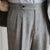 Spring Gray Casual High-waist Trousers