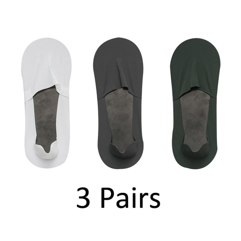 3 Pairs Casual Men Socks Invisible Thin