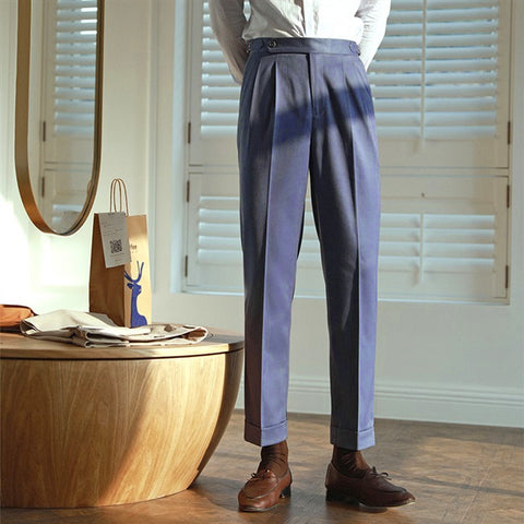 Erkek Pantolon Straight High Waist Luxury Pants