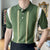 Short-sleeved Striped Polo T-shirt