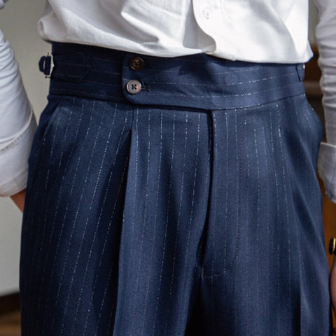 British Fashion Stripe Trousers Pant
