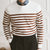 O-neck Knitted Striped Sweater