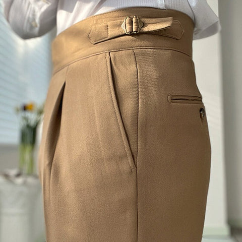 High Quality Solid Color British Style Pant