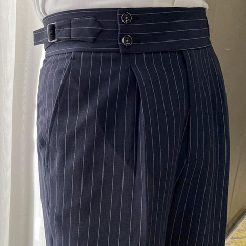 British Fashion Stripe Trousers